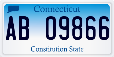 CT license plate AB09866