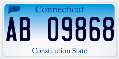 CT license plate AB09868