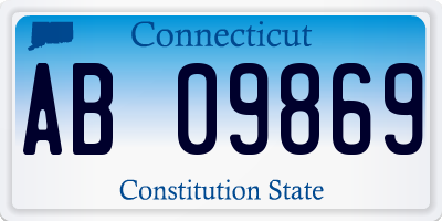 CT license plate AB09869