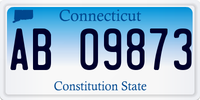 CT license plate AB09873