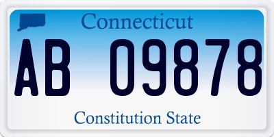 CT license plate AB09878