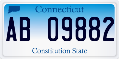 CT license plate AB09882