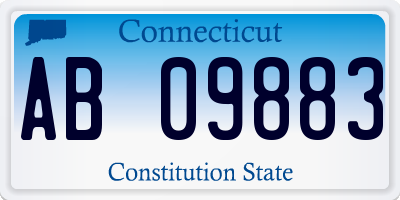 CT license plate AB09883