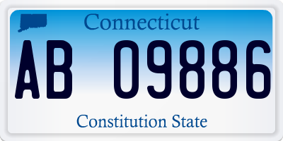 CT license plate AB09886