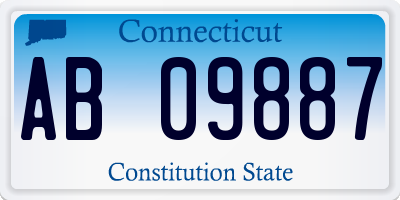 CT license plate AB09887