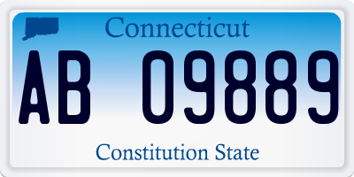 CT license plate AB09889