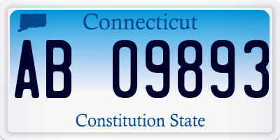 CT license plate AB09893