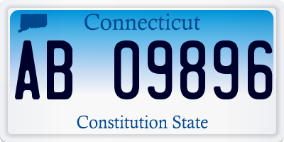 CT license plate AB09896