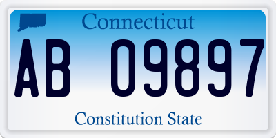 CT license plate AB09897