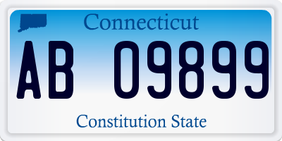 CT license plate AB09899