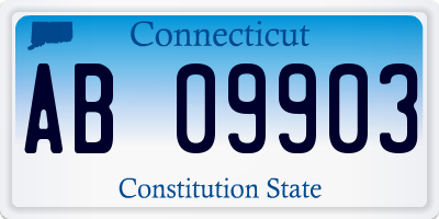 CT license plate AB09903