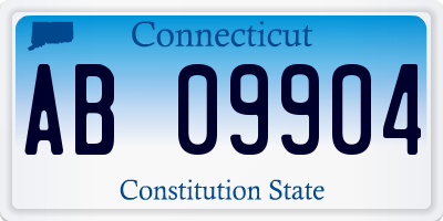 CT license plate AB09904