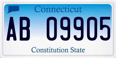 CT license plate AB09905