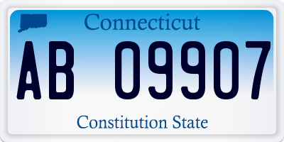 CT license plate AB09907