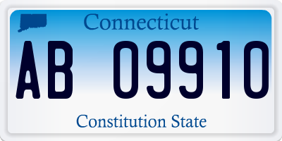 CT license plate AB09910