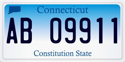 CT license plate AB09911