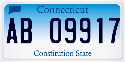 CT license plate AB09917