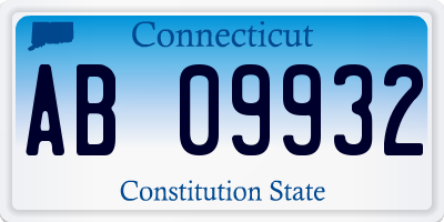 CT license plate AB09932