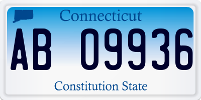 CT license plate AB09936