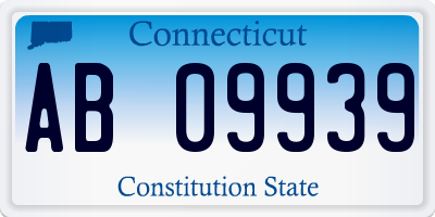 CT license plate AB09939