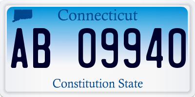 CT license plate AB09940