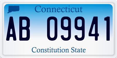 CT license plate AB09941