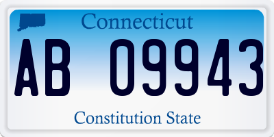 CT license plate AB09943