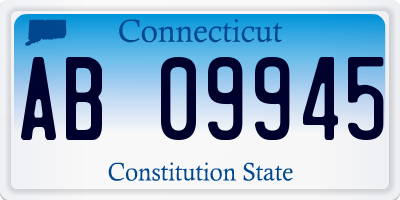 CT license plate AB09945