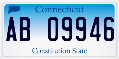 CT license plate AB09946