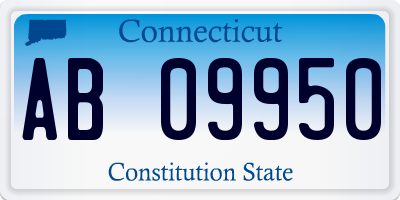 CT license plate AB09950