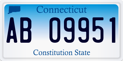 CT license plate AB09951