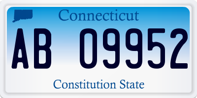 CT license plate AB09952