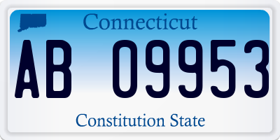 CT license plate AB09953