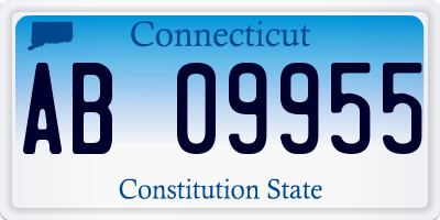 CT license plate AB09955