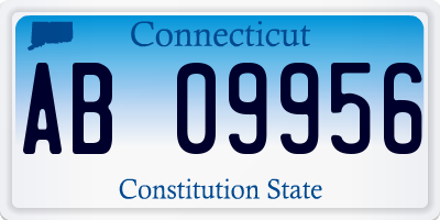 CT license plate AB09956