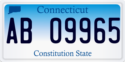 CT license plate AB09965