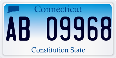 CT license plate AB09968