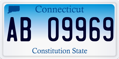 CT license plate AB09969