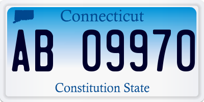 CT license plate AB09970