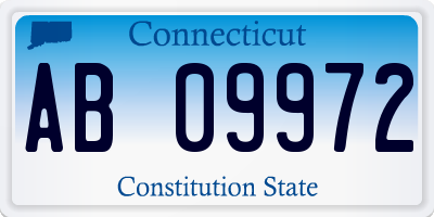 CT license plate AB09972