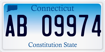 CT license plate AB09974