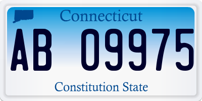 CT license plate AB09975