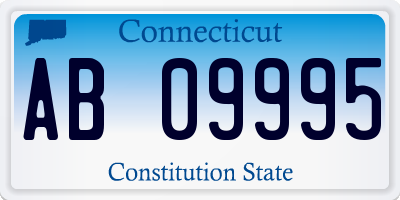 CT license plate AB09995