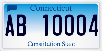 CT license plate AB10004