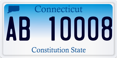 CT license plate AB10008