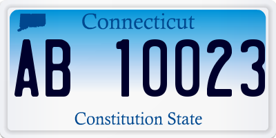 CT license plate AB10023