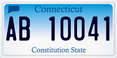 CT license plate AB10041