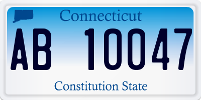 CT license plate AB10047