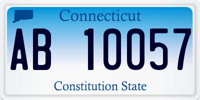 CT license plate AB10057