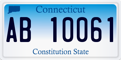 CT license plate AB10061